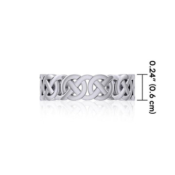 Celtic Knotwork Sterling Silver Ring TR396 - Jewelry